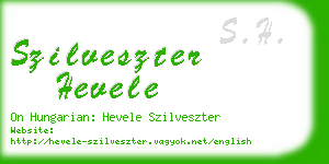 szilveszter hevele business card